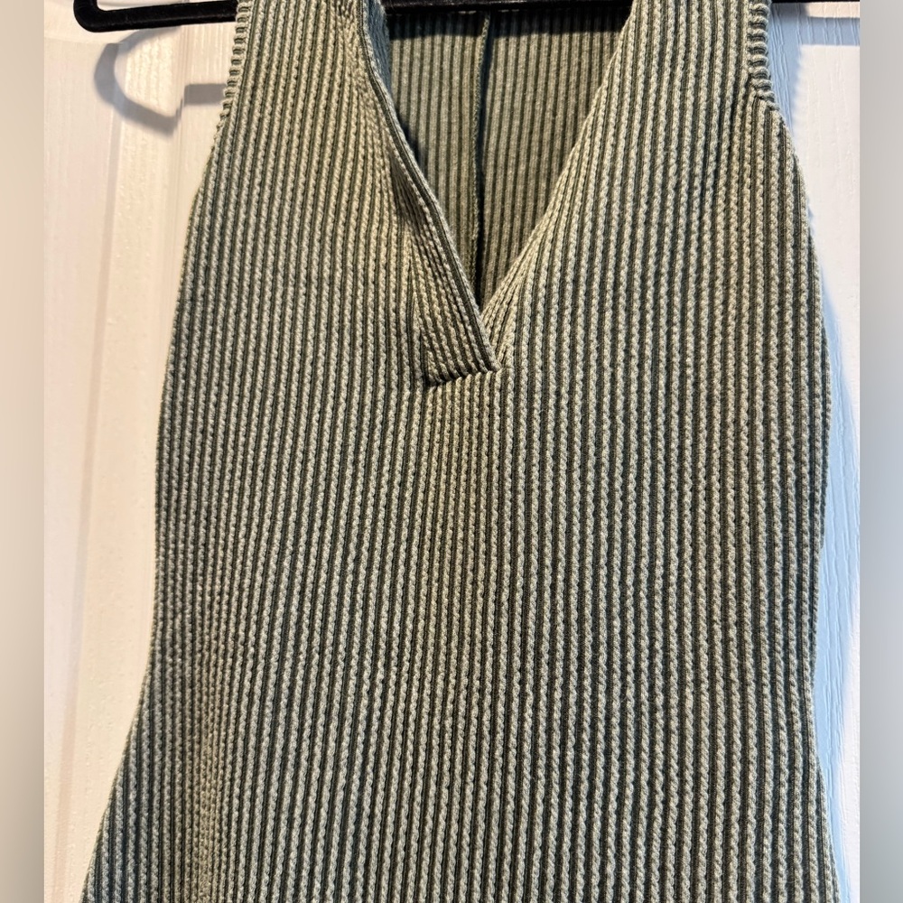 NWOT Green Ribbed Romper Tank - Picture 2 of 5